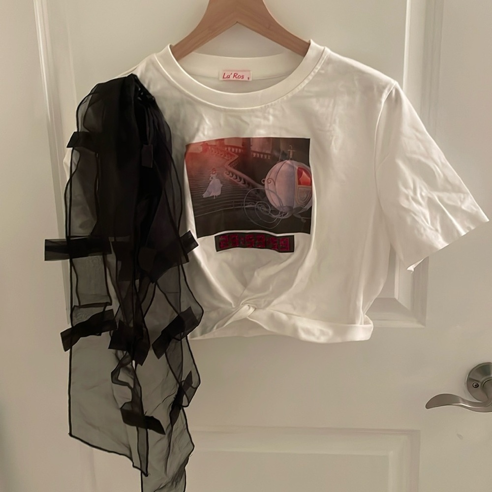Vintage almost midnight Cinderella crop tee